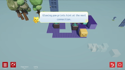 Paw print hint effect